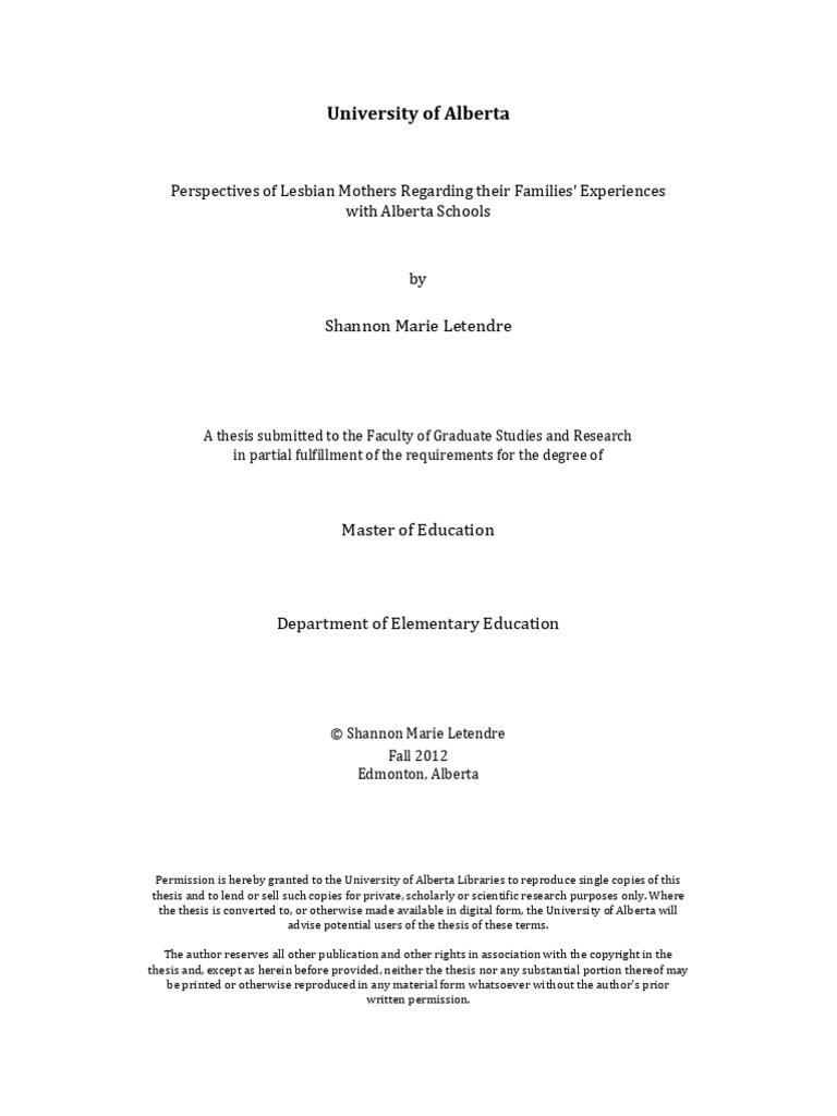 Letendre_Shannon_Fall2012 | PDF | Homosexuality | Lesbian