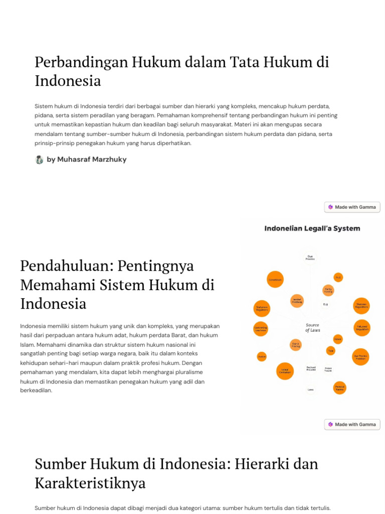 Perbandingan Hukum Dalam Tata Hukum Di Indonesia | PDF