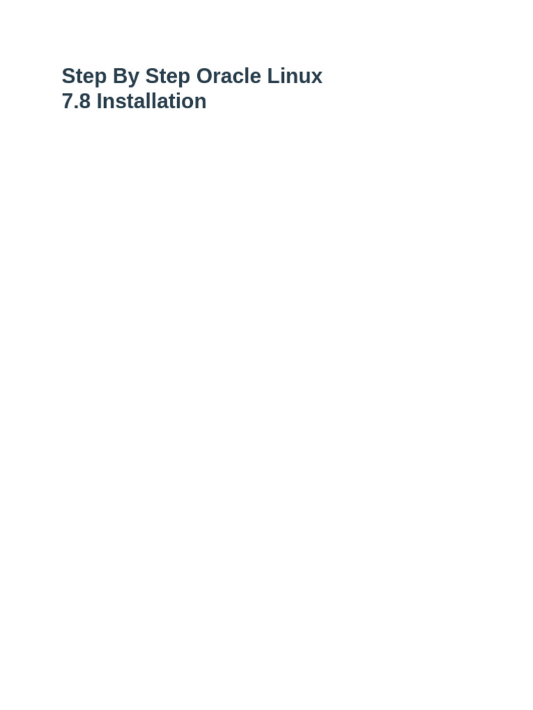 Step by Step Oracle Linux-7-9 | PDF