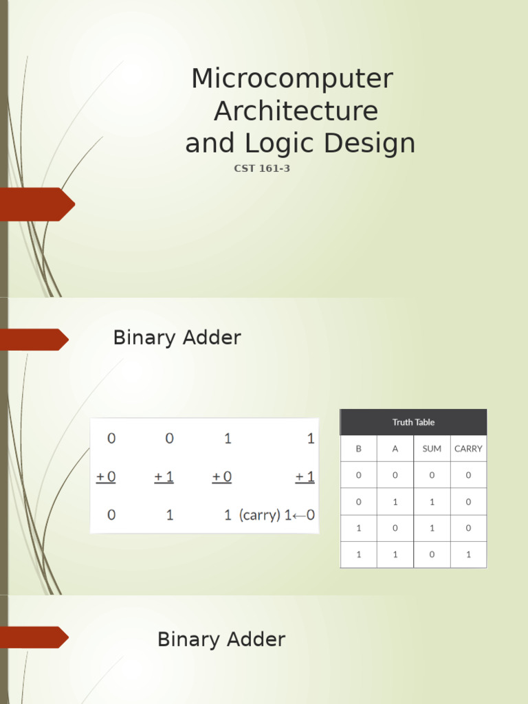 Microcomputer Logic Design Essentials | PDF