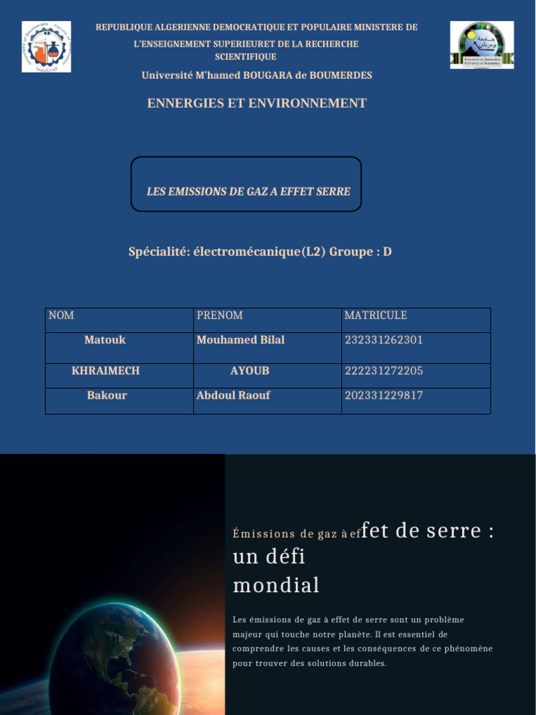 Émissions de gaz à effet de serre : enjeux et solutions | PDF | Énergie ...