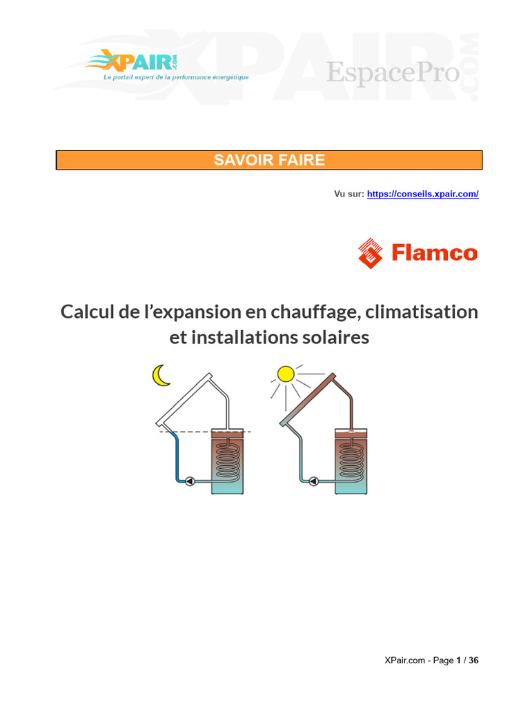 Calcul du Vase d'Expansion en Chauffage PDF Pression Chaleur — free download