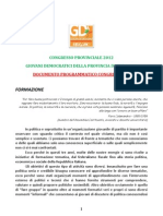 GD Bergamo: Tesi Congressuali 2012