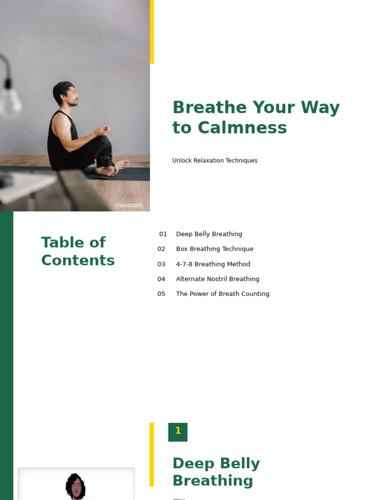 Effective Breathing Techniques for Calm | PDF | Breathing | Relaxation ...