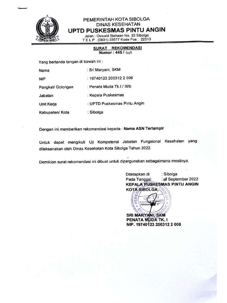 Surat Rekom | PDF