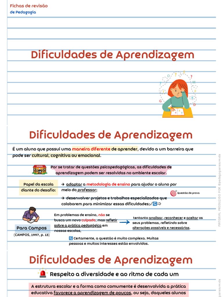 Dificuldades de Aprendizagem na Educação | PDF | Aprendizado | Dislexia