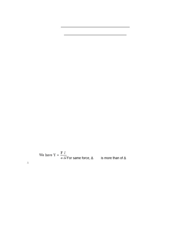 Short Answer Questions Pdf Elasticity Physics Yield Engineering