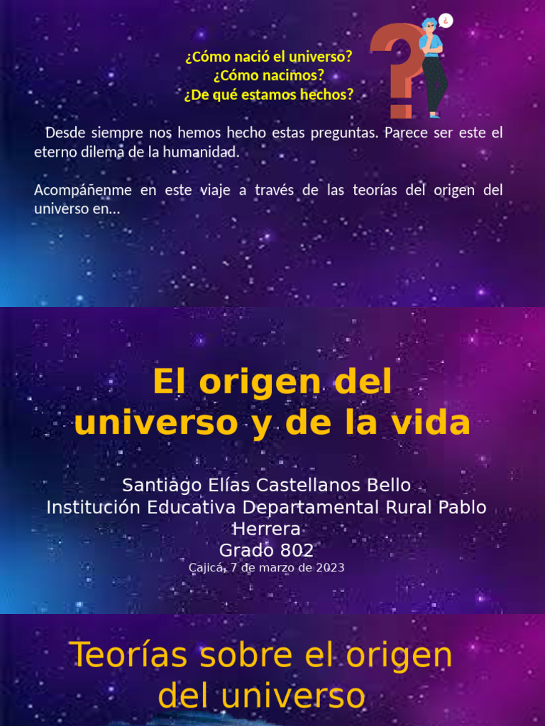Orígenes del Universo y la Vida | PDF