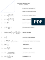 Formulae Sheet