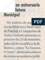 Teatro no aniversario da Biblioteca Municipal