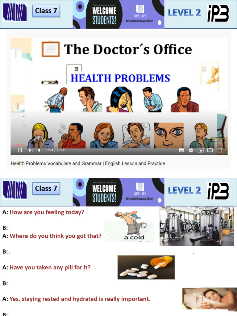 Health Problems Dialogue Practice | PDF