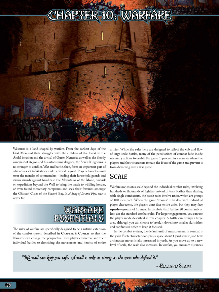Warfare Rules in Westeros Adventures | PDF | World Of A Song Of Ice And ...