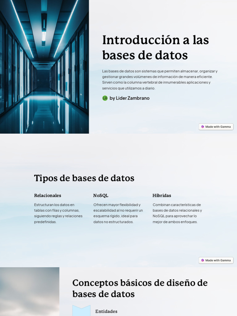 Introduccion A Las Bases de Datos | PDF | Bases de datos | No Sql