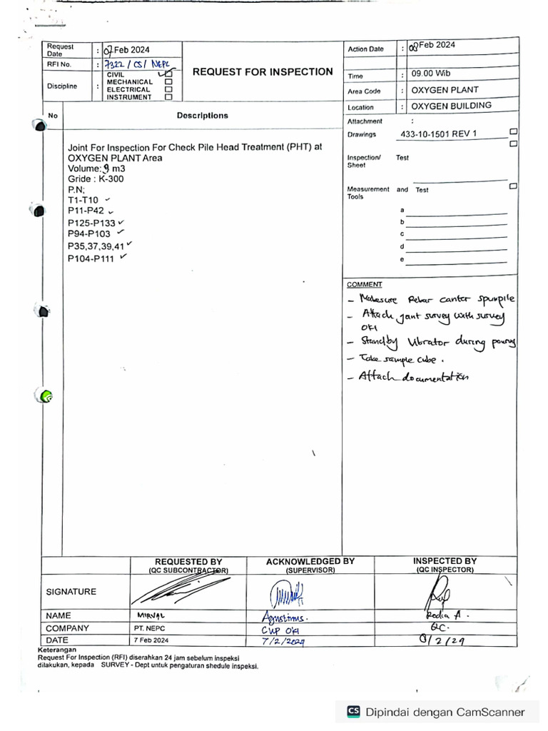 No. RFI 7322 (O2 CMP) | PDF