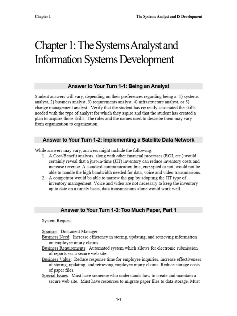 Systems Analyst Roles in IS Development | PDF | Net Present Value ...