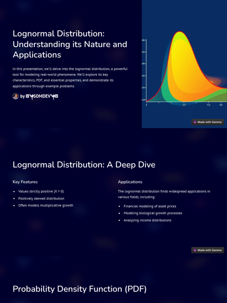 Lognormal Distribution Understanding Its Nature and Applications | PDF ...