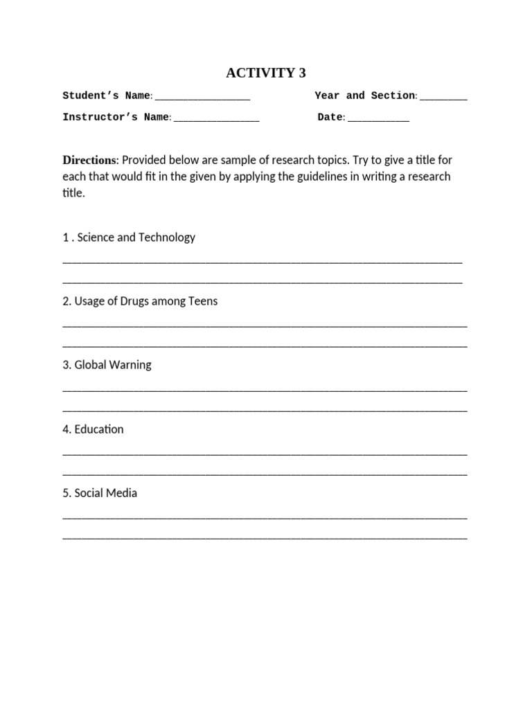 Activity 3 Research | PDF