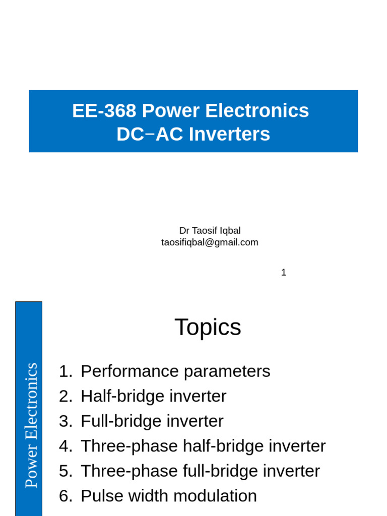 06 Dc-Ac Inverters (1) | PDF | Power Inverter | Power Electronics