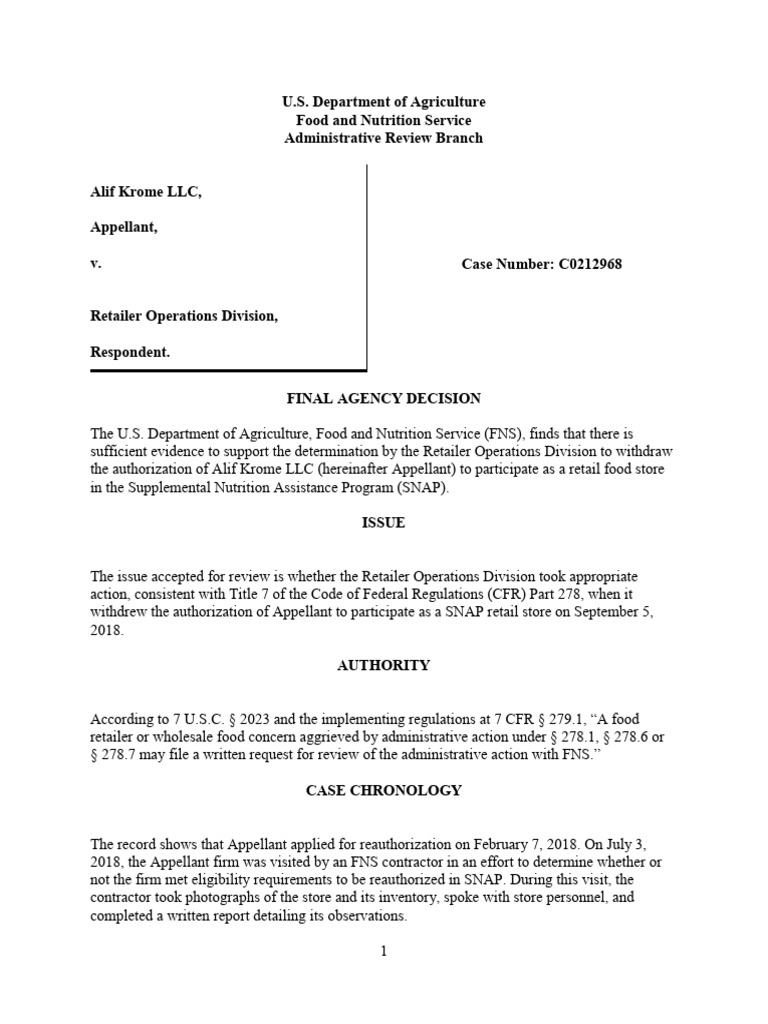 Fad Alif Krome C0212968 | PDF | Supplemental Nutrition Assistance ...