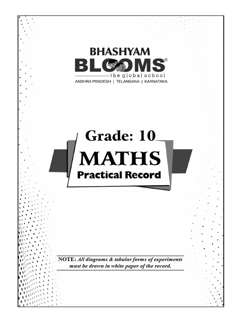 Class 10 Maths Practical Record Guide | PDF