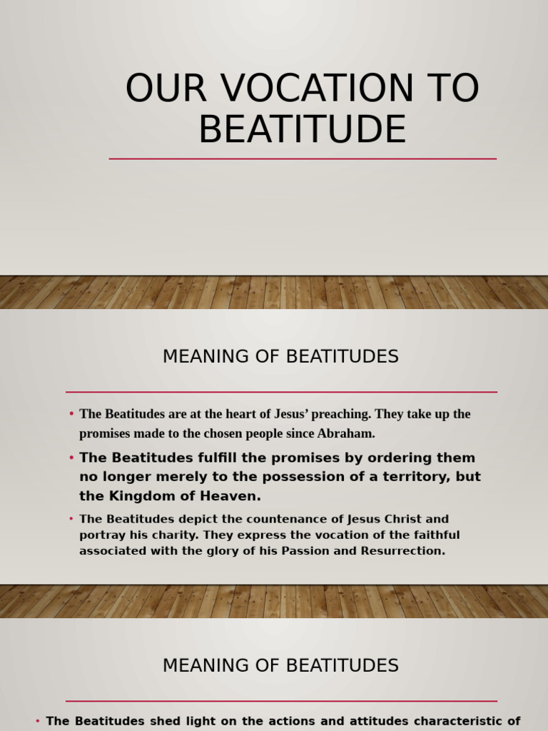 Understanding the Beatitudes' Meaning | PDF | Beatitudes | Glory (Religion)