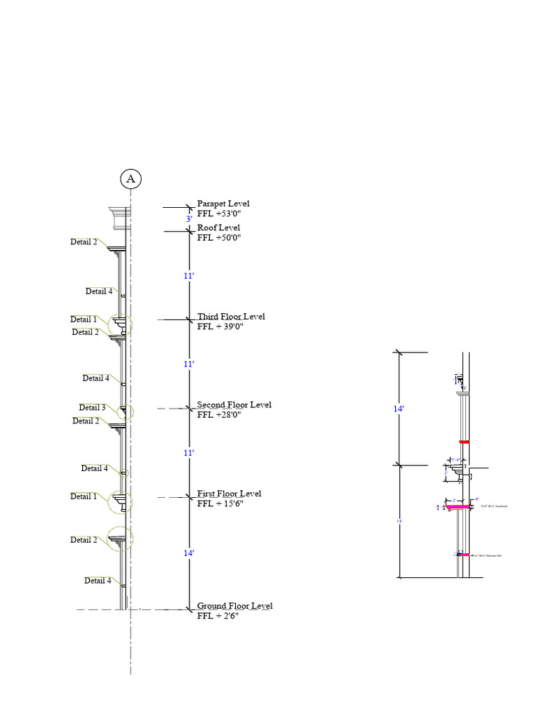 Parapet Level FFL +53'0