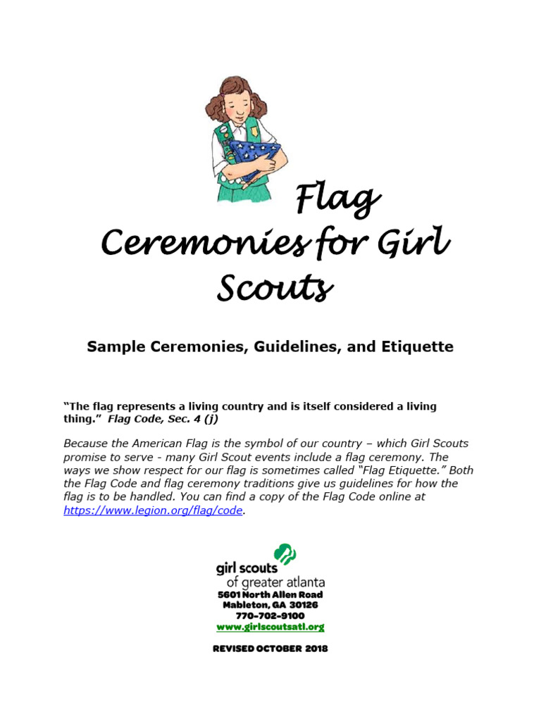 Flag-Ceremonies-for-Girl-Scouts | PDF for 13 Folds Of The Flag Script Printable Pdf Free Download
