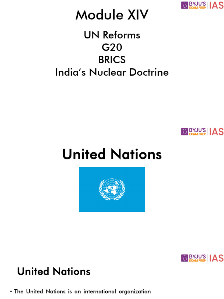 Module Xiv Un g20 Brics 33 | PDF | United Nations | International Relations