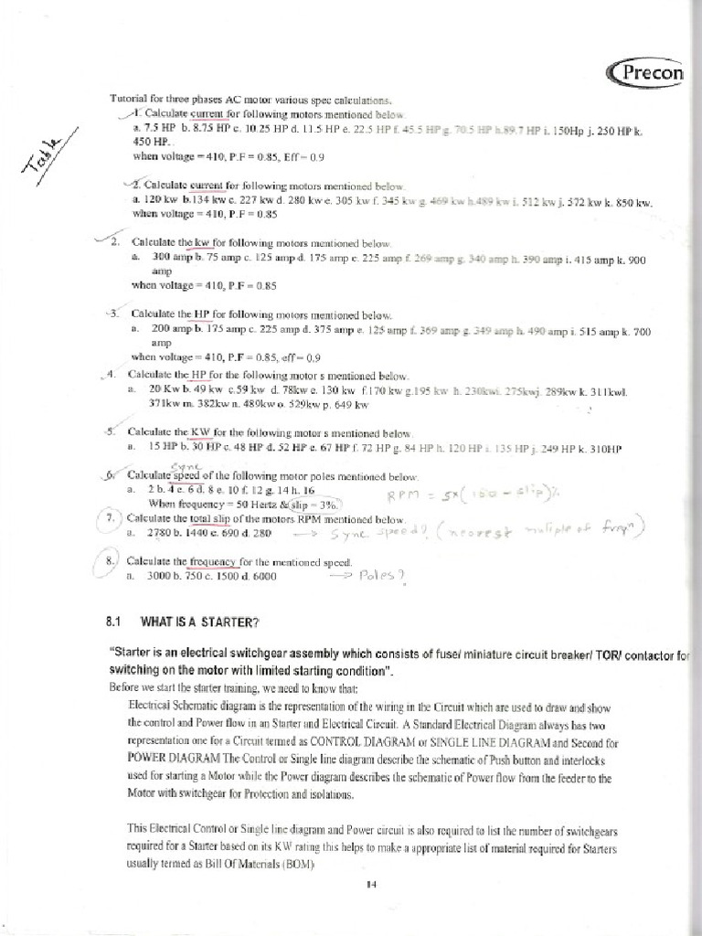 Motor Starter Design | PDF