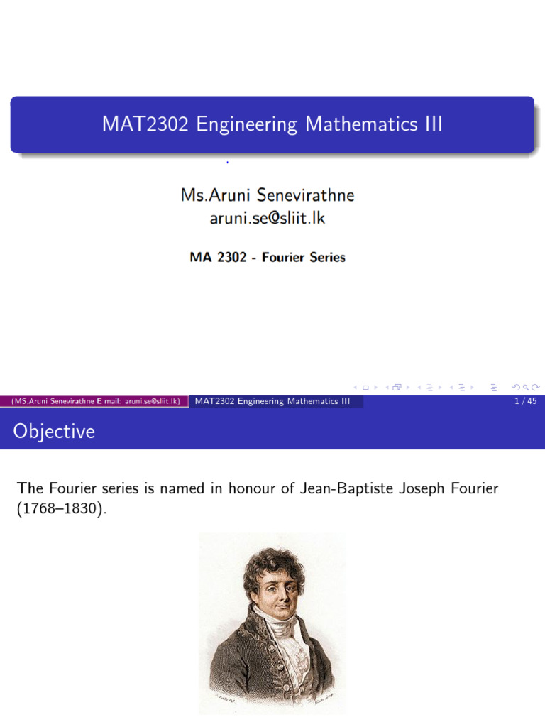 Fourier Series in Engineering Mathematics | PDF | Fourier Series ...