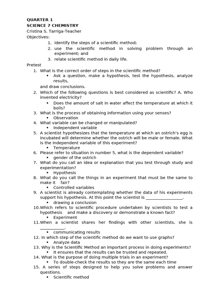 Module Scientific Method | PDF | Experiment | Scientific Method