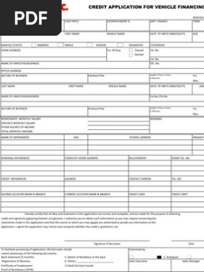 Credit Application