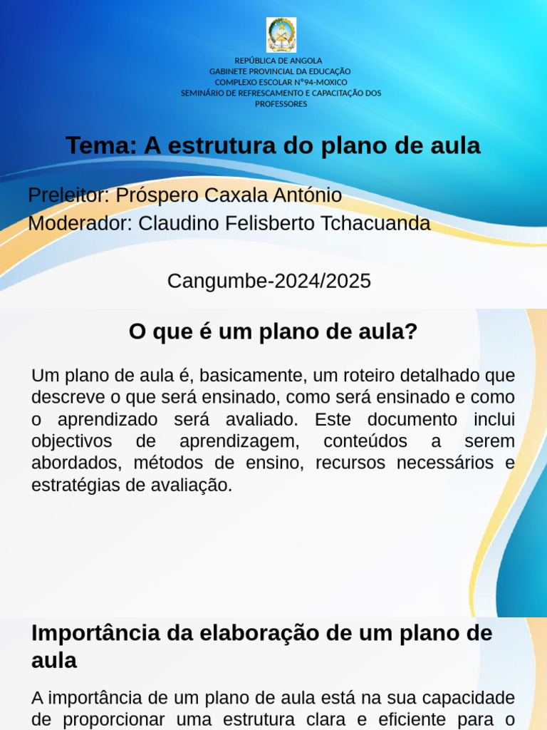 Estrutura e Importância do Plano de Aula | PDF | Lição | Aprendizado