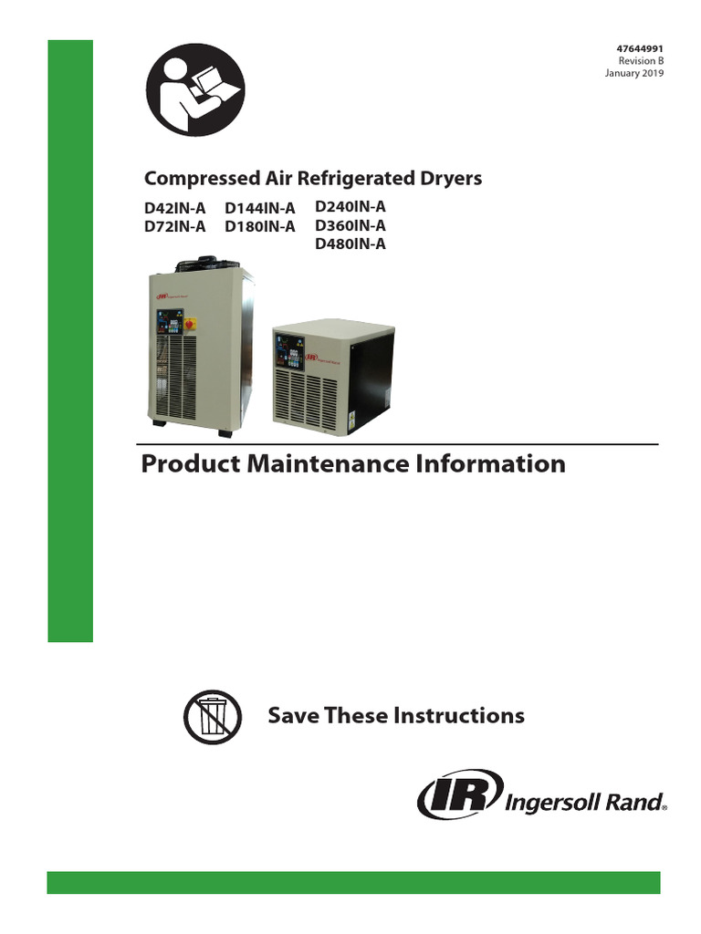 B - Maintanance Manual For Model D42IN-A To D480IN-A | PDF