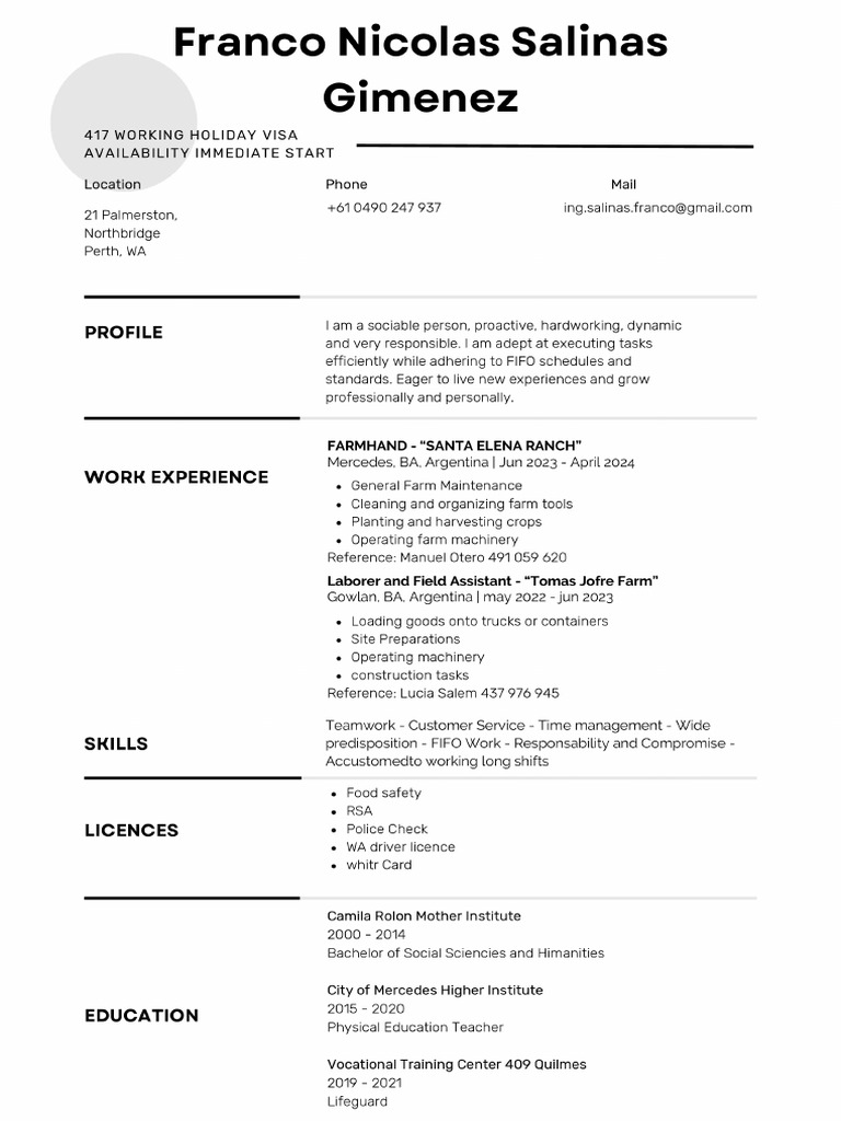 CV Farm Fran | PDF