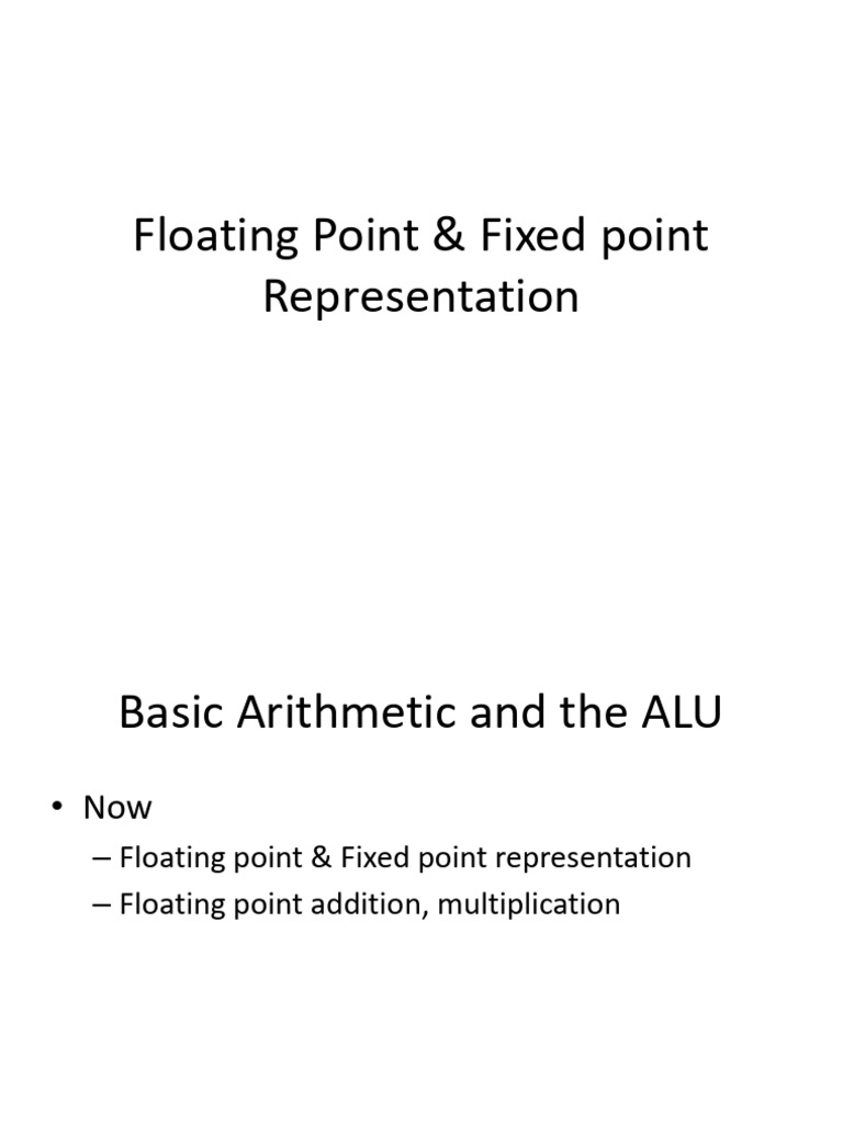 Floating Point & Fixed Point Representation - BCA II | PDF ...