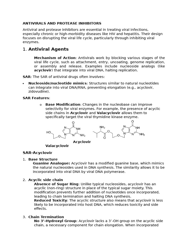 Antivirals and Protease Inhibitors | PDF | Antiviral Drug | Virus