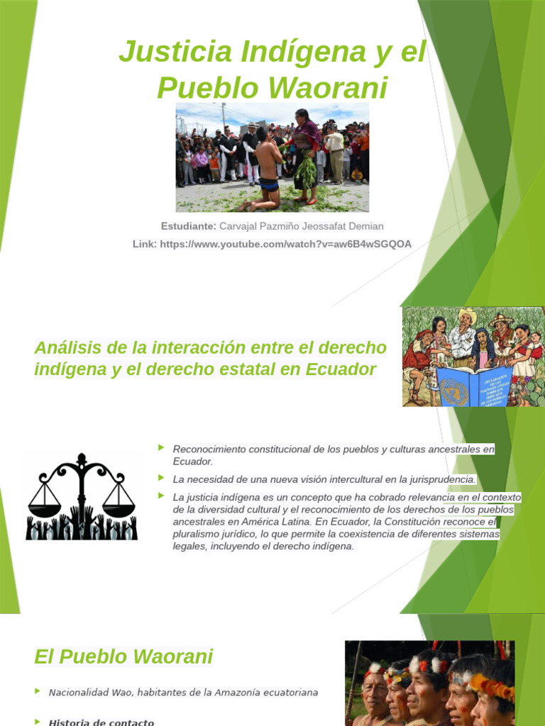 Justicia Indígena del Pueblo Waorani | PDF