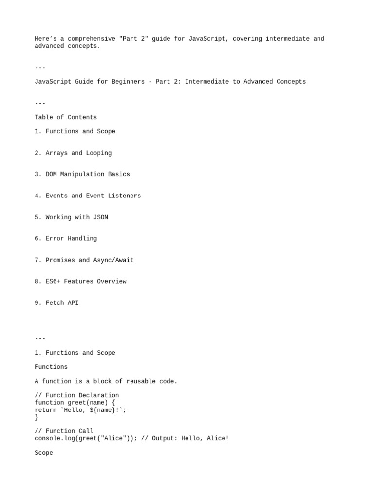 jaba part 2 | PDF | Scope (Computer Science) | Document Object Model