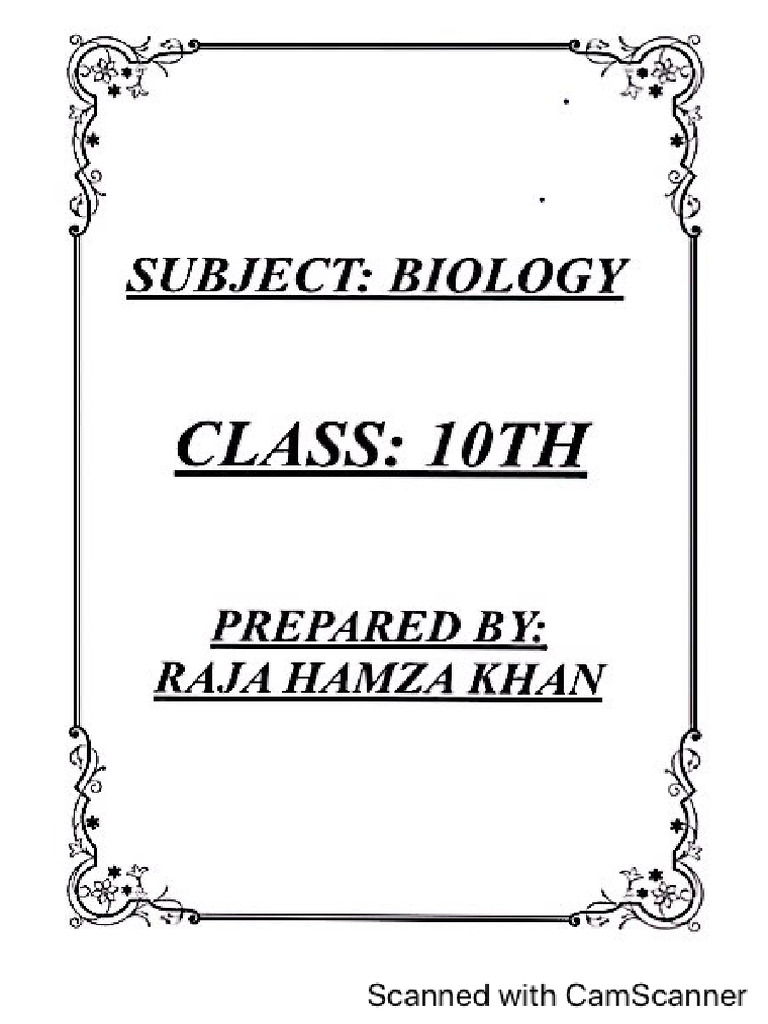 10th class biology most important questions pdf