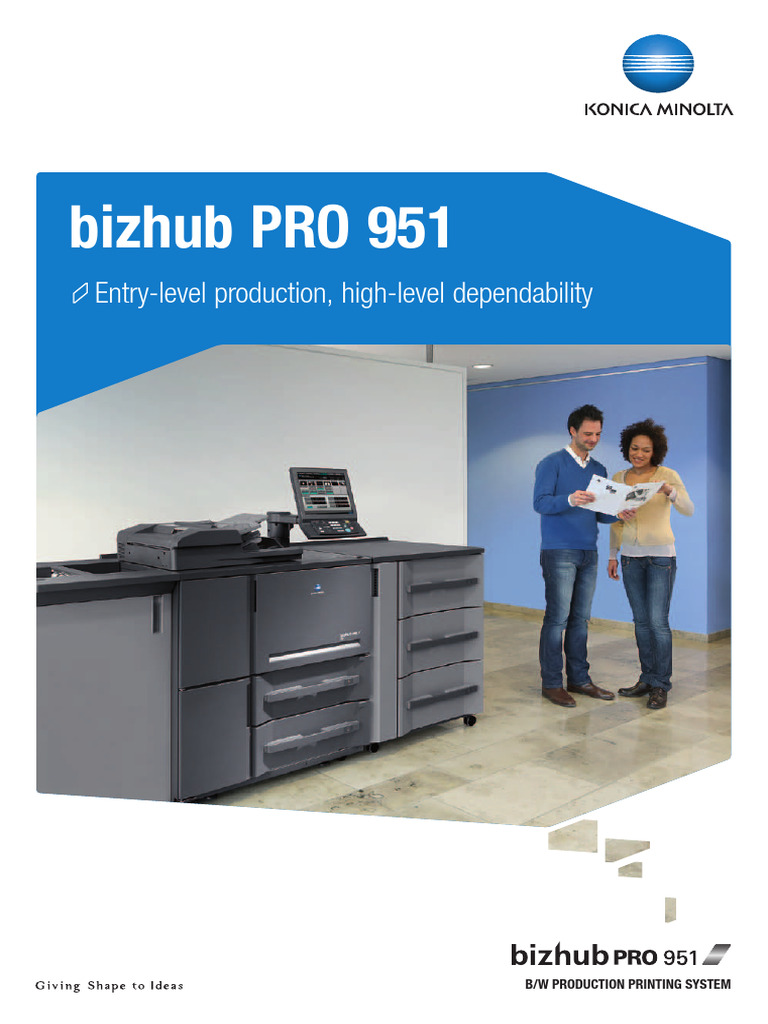 Konica Minolta Bizhub PRO 951 Brochure | PDF | Printer (Computing) | Paper