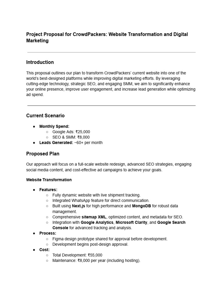 Picture Idea: Project Proposal For Crowdpackers Pdf