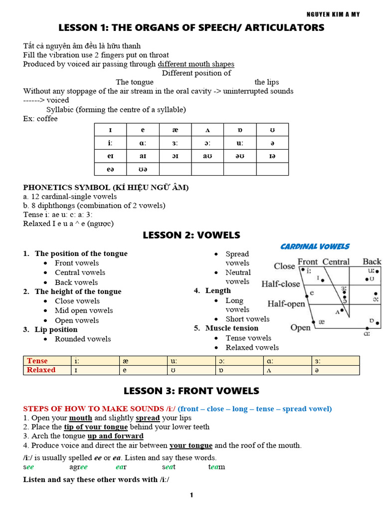 Understanding English Vowel Sounds | PDF | Stress (Linguistics) | Vowel