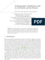 Analyzing Pair-Programmer’s Satisfaction with the Method, the Result, and the Partner