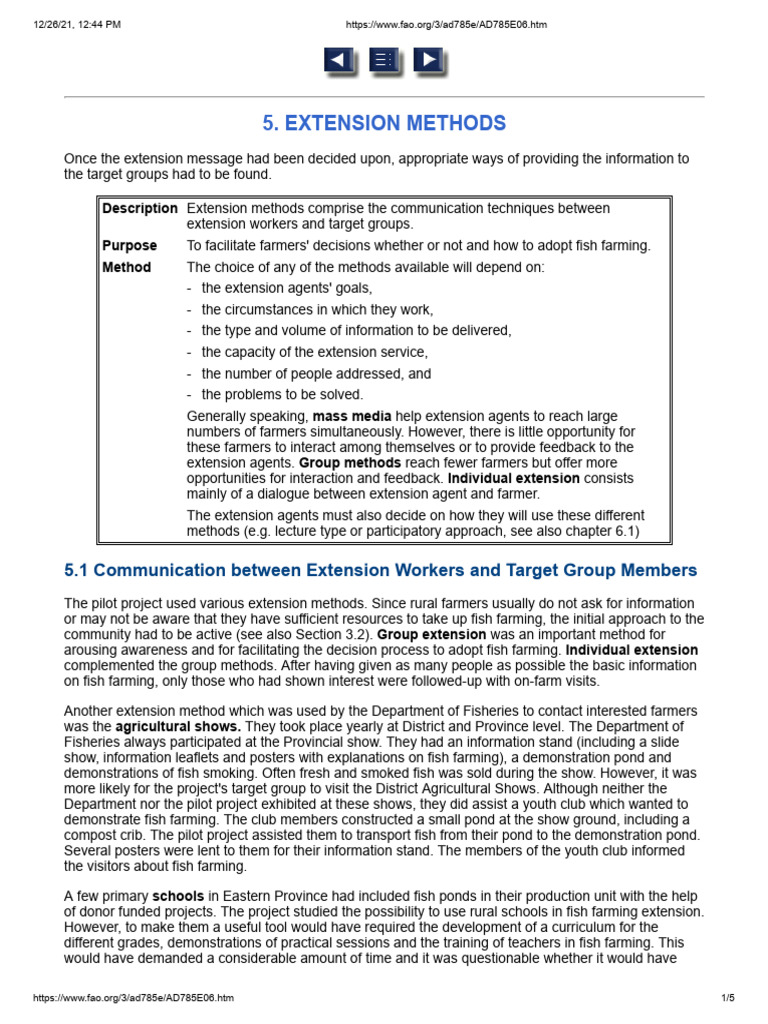 Effective Agricultural Extension Methods | PDF | Agriculture | Farmer