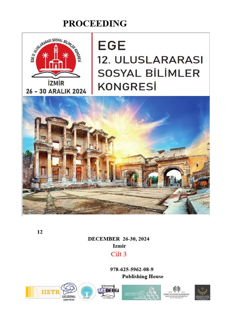 Ege 12 International Social Science Proceedın Cilt 3 V1 PDF 