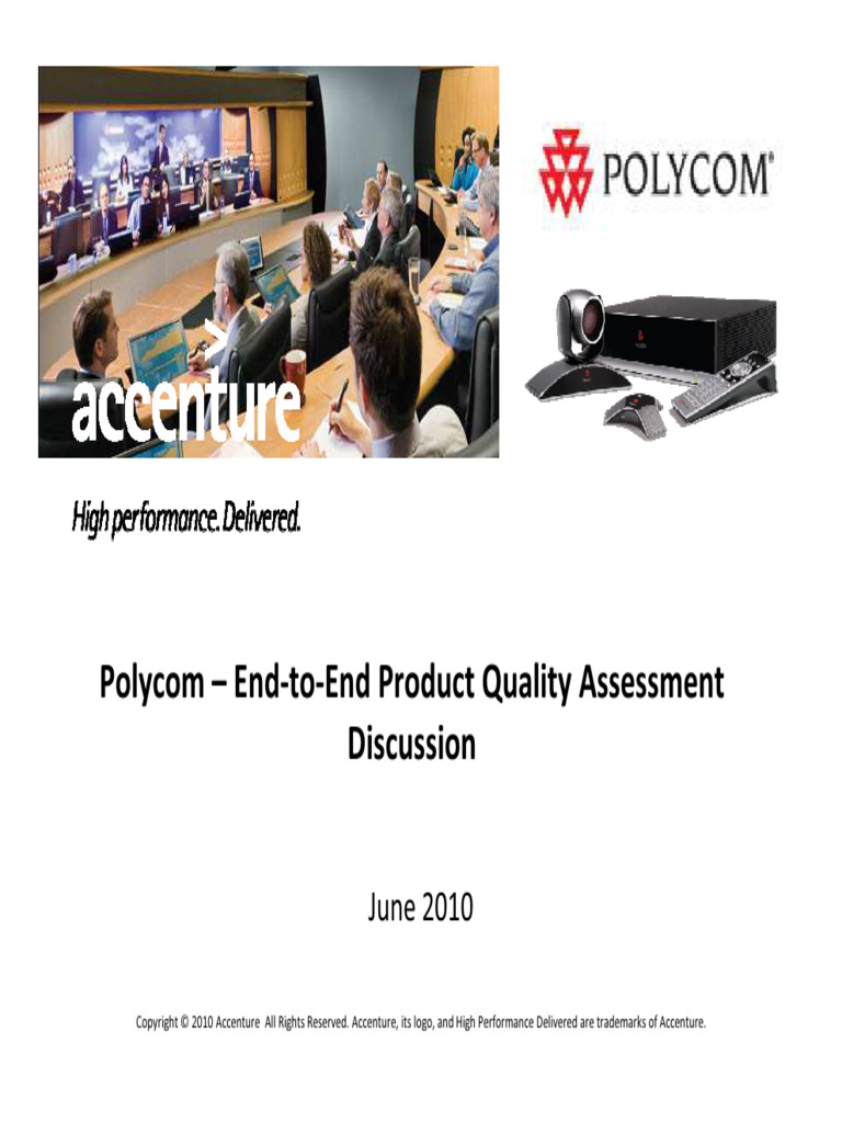 Accenture Proposal for Polycom Quality Improvement | PDF | Reliability ...