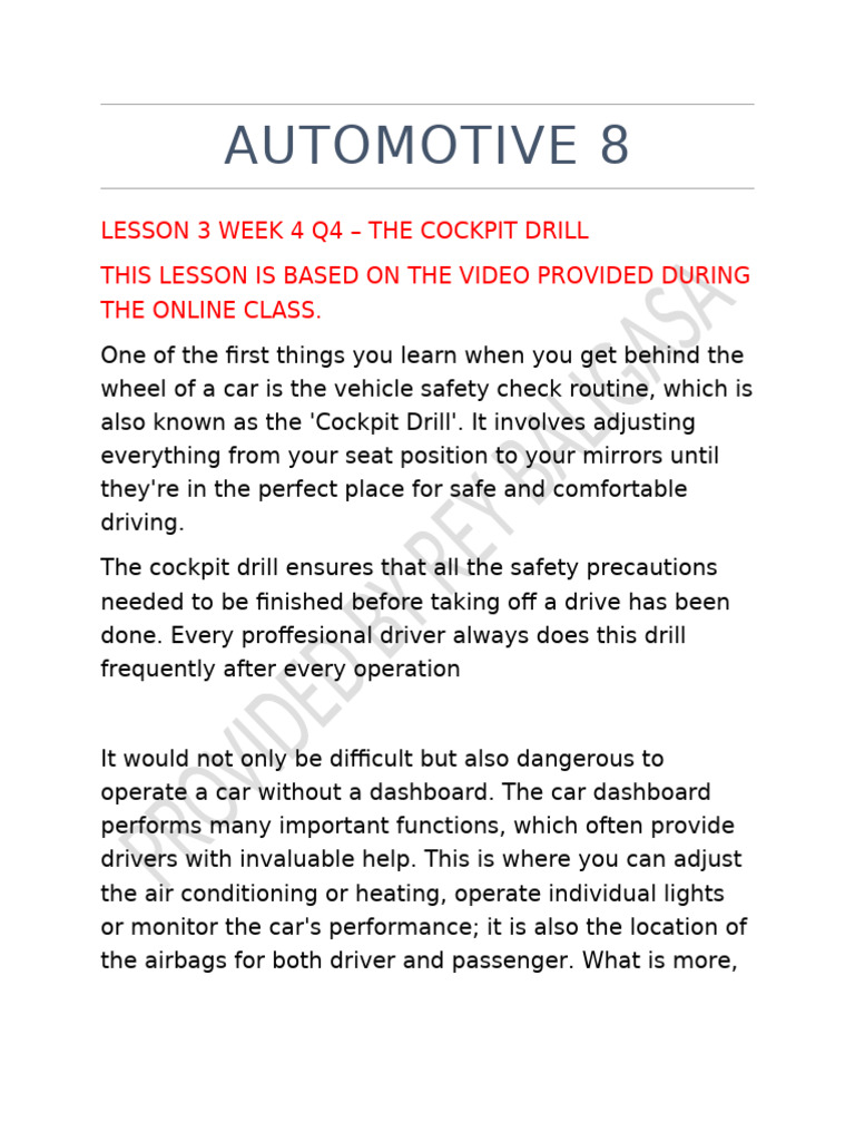 Cockpitdrill Automotive8 | PDF | Car | Seat Belt