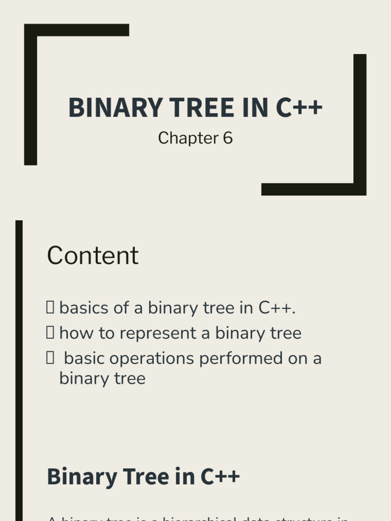 Chapter 6 Binary Tree in C--.pptx | PDF | Computer Programming ...