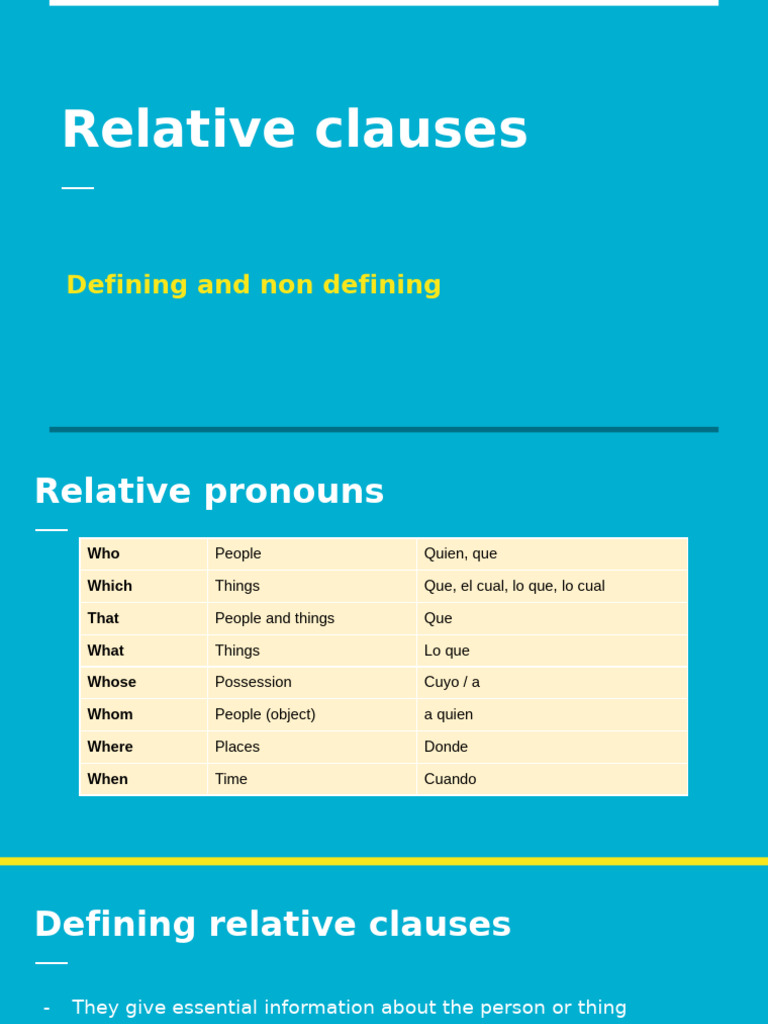 Relative Clauses (6) | PDF | Linguistic Morphology | Grammar